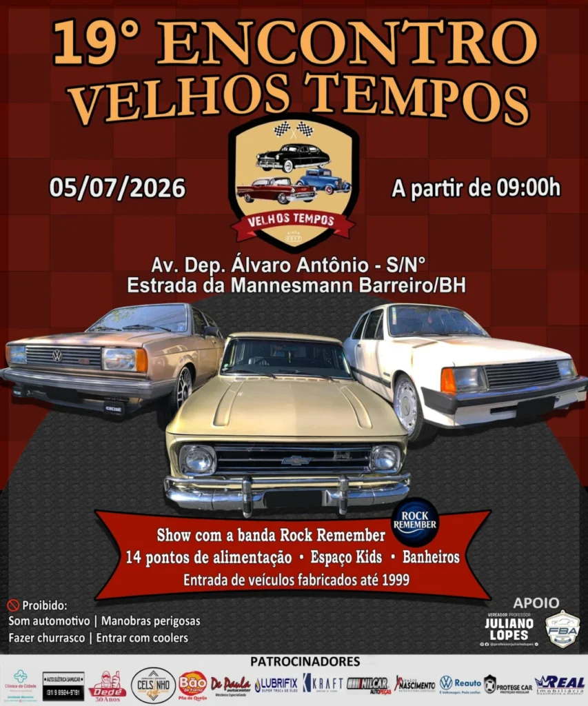 19° Encontro Velhos Tempos no Barreiro BH: Atrações