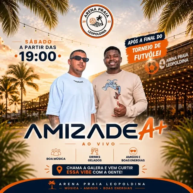Histórico de Eventos 9 Arena Praia Leopoldina 2026: Torneio de Futevôlei e Shows