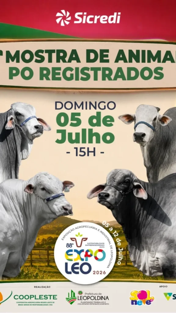 ExpoLeo 2026 Leopoldina | Mostra de Animais PO Registrados