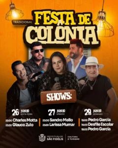 Festa de Colônia São Fidélis 2026: Shows e Desfile Escolar 1 Festa de Colônia São Fidélis - 2026