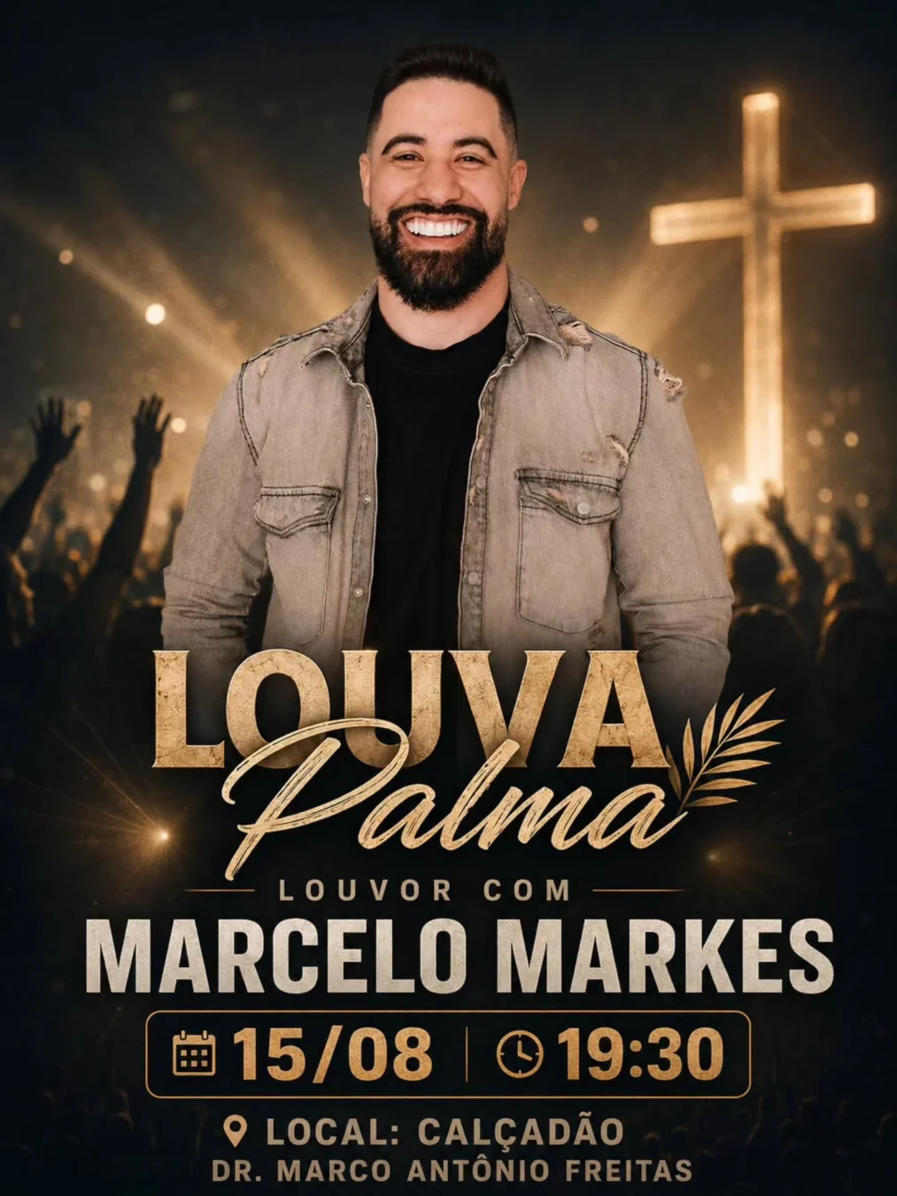 Louva Palma 2026 Marcelo Markes - Cantor Gospel Marcelo Markes em Palma