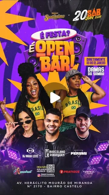 Histórico de Eventos 10 Open Bar Santíssimo Lounge 2026: DJ Maia Leite e Fersan