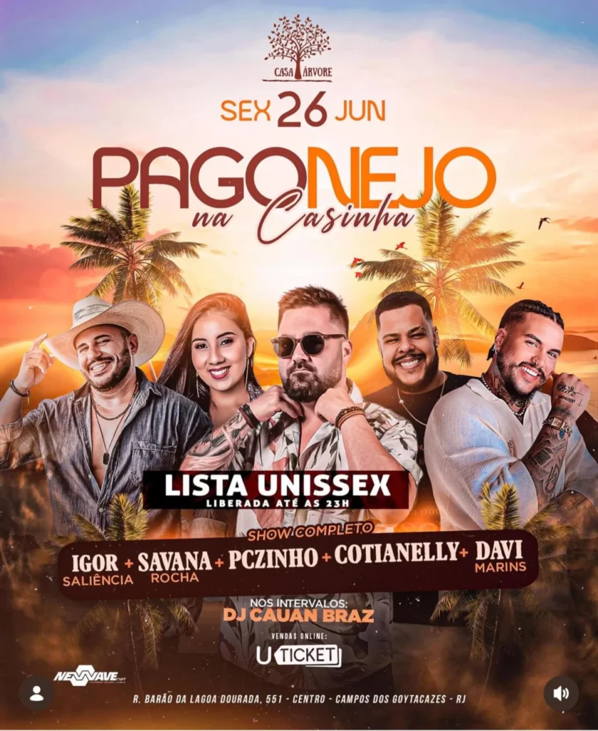 Histórico de Eventos 10 Pagonejo na Casinha 2026 na Casa Árvore