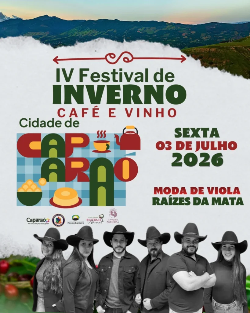 IV Festival de Inverno Café e Vinho de Caparaó 2026: Modão e Datas