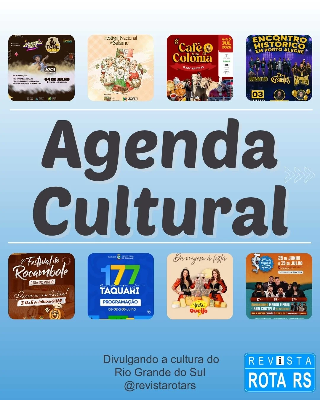 Agenda Cultural RS - Agenda Cultural RS da Revista Rota RS com os principais eventos de inverno