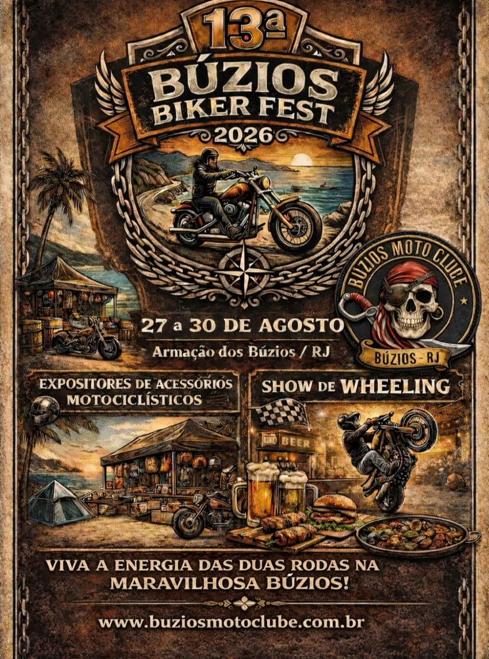 Búzios Biker Fest 2026 - 13º Encontro Internacional de Motociclistas em Búzios