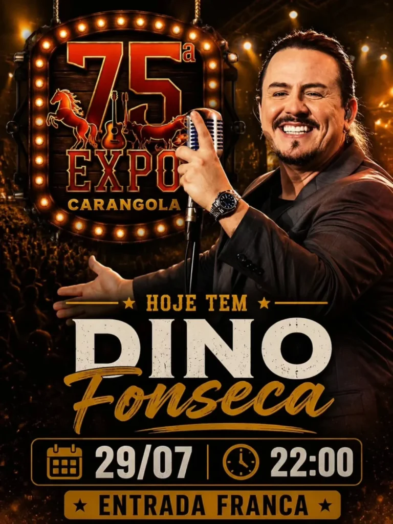 Histórico de Eventos 9 Dino Fonseca Expo Carangola 2026: Show Gratuito