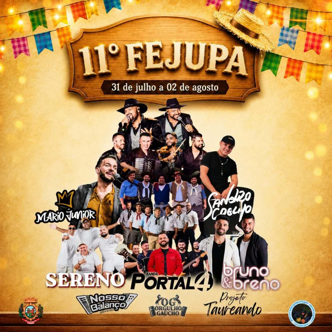 Fejupa Pedras Altas 2026 - Cartaz oficial da 11ª Fejupa em Pedras Altas RS