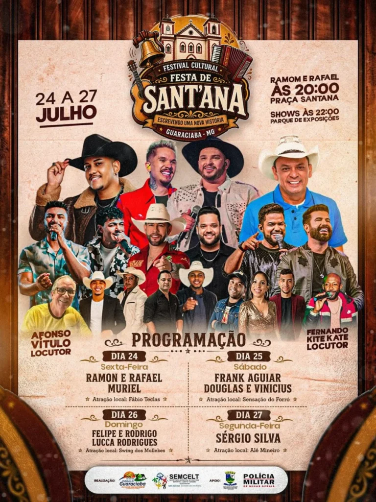 Festa de Santana Guaraciaba 2026: Programação Completa de Shows