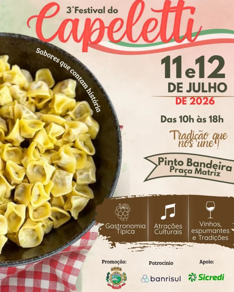 Festival do Capeletti em Pinto Bandeira 2026