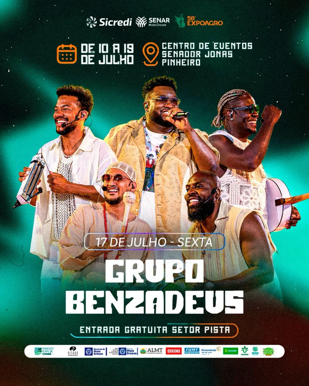 Grupo Benzadeus na Expoagro Cuiaba 2026 - Grupo Benzadeus se apresentando no palco da Expoagro Cuiabá