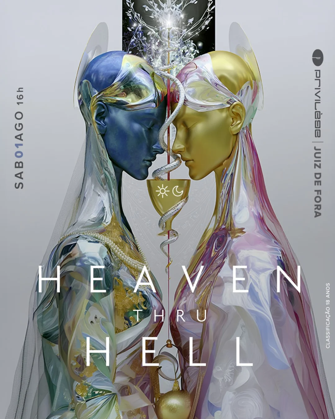 Heaven Thru Hell no Privilege Juiz de Fora 2026 - Iluminacao e efeitos visuais da festa Heaven Thru Hell na Privilege Juiz de Fora