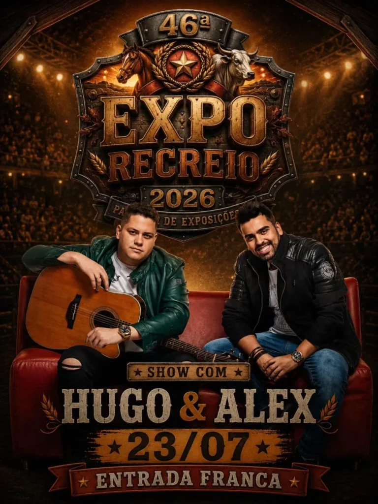 Histórico de Eventos 1 Hugo e Alex na Expo Recreio 2026