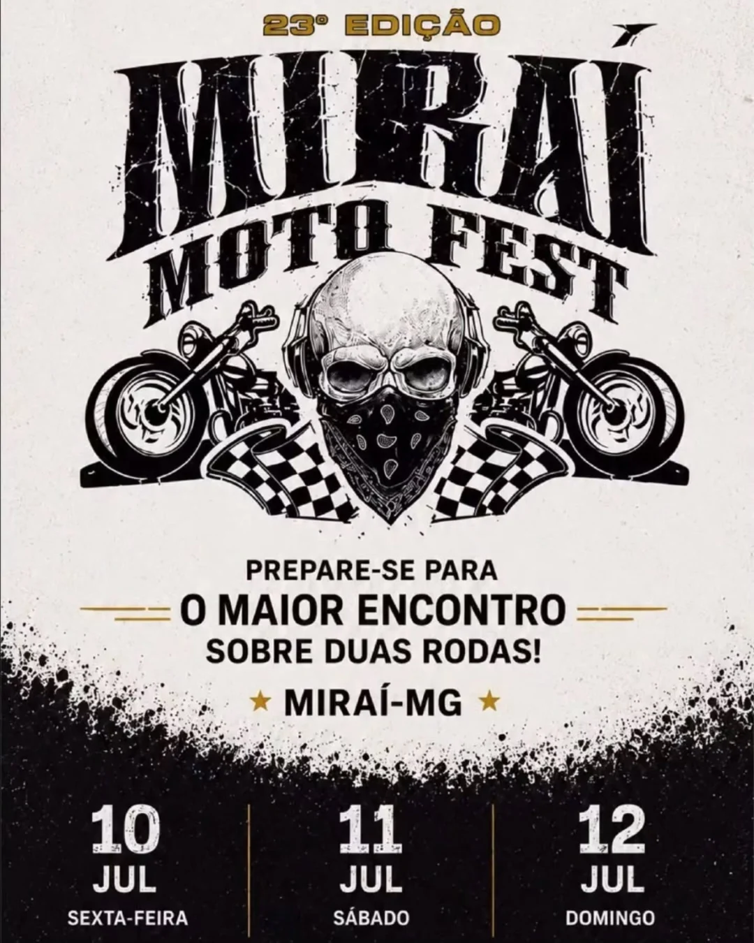 Mirai Moto Fest 2026 - 23ª edição 1 Mirai Moto Fest 2026 - Cartaz Oficial Miraí Moto Fest