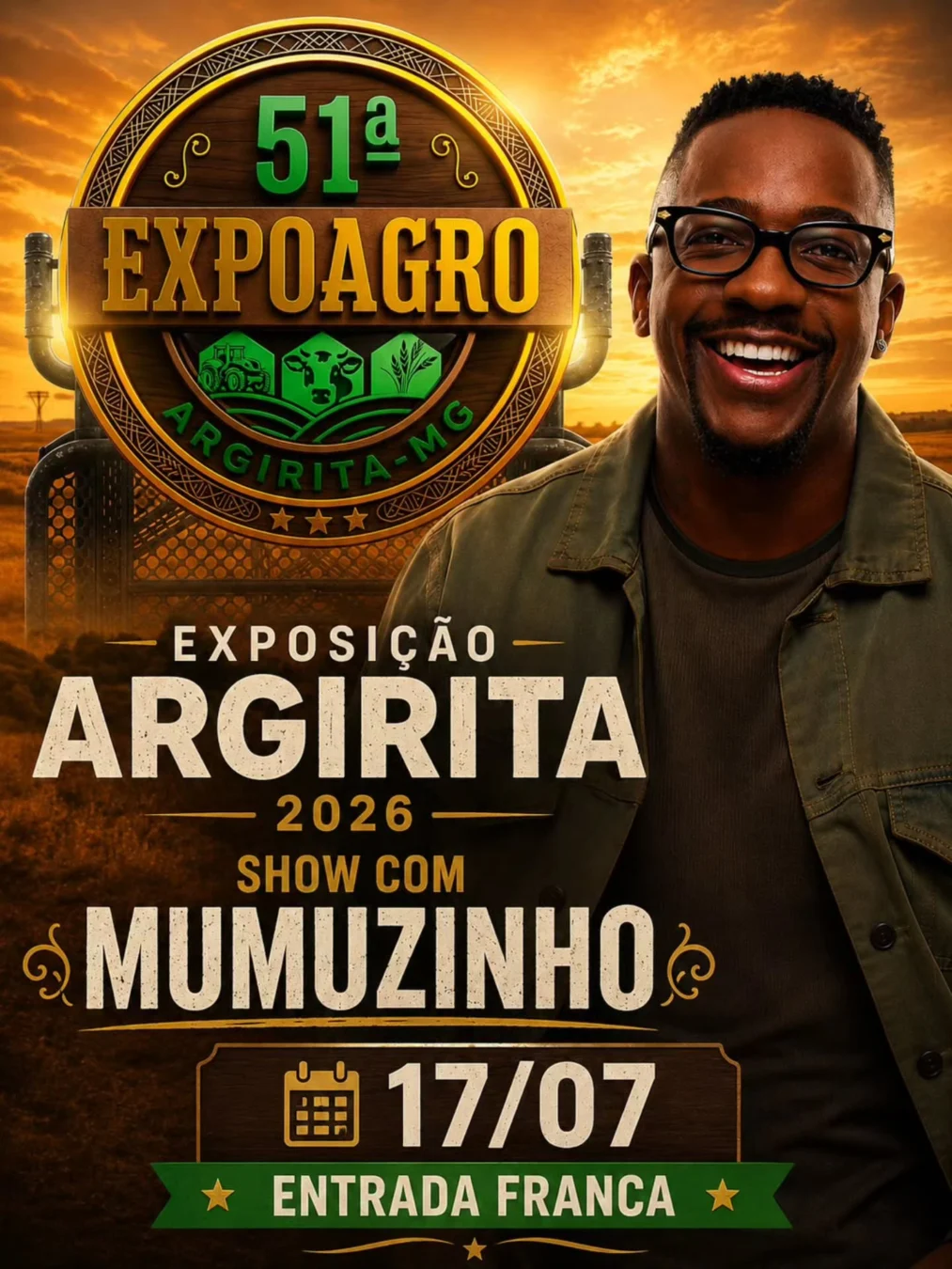 Mumuzinho na Exposicao de Argirita 2026 1 Mumuzinho na Exposicao de Argirita 2026 - Mumuzinho cantando no palco da Exposição de Argirita
