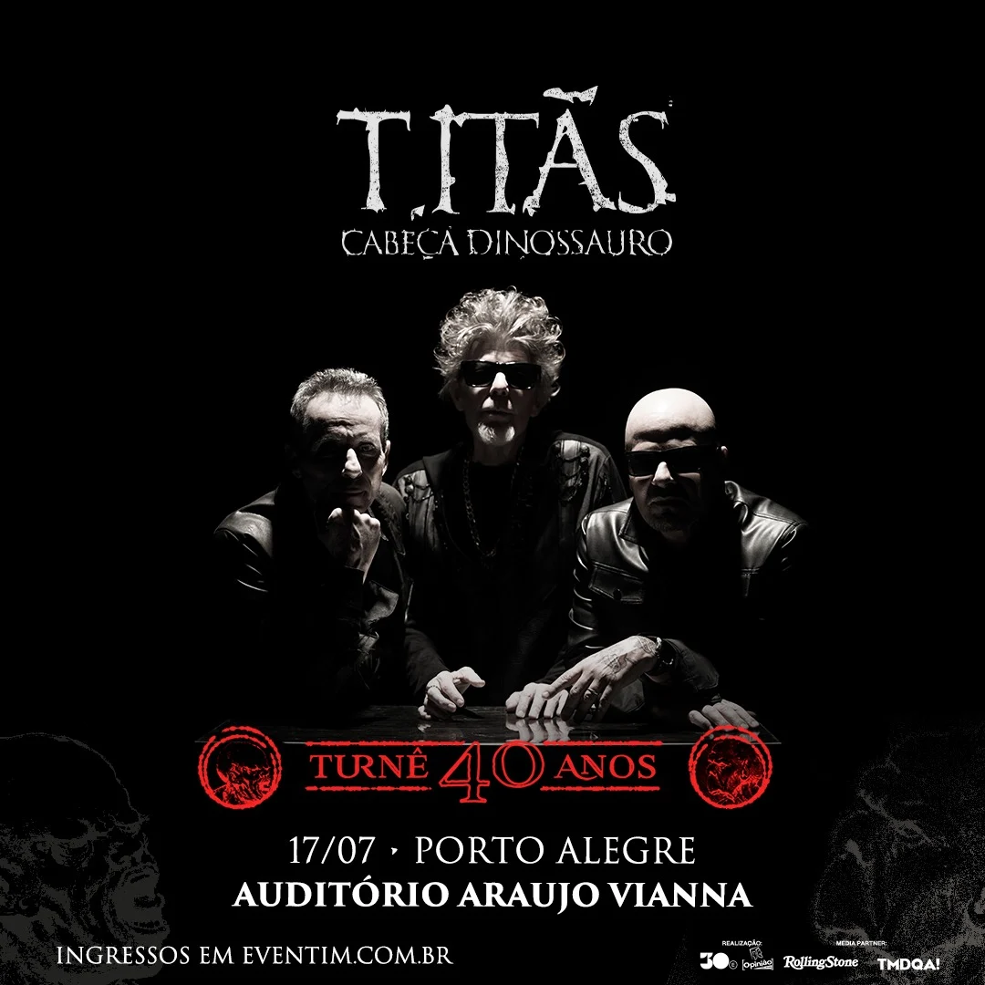 Titas no Auditorio Araujo Vianna 2026 - Titãs se apresentando ao vivo no Araújo Vianna