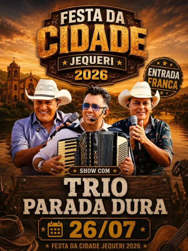 Histórico de Eventos 4 Trio Parada Dura na Festa da Cidade de Jequeri 2026