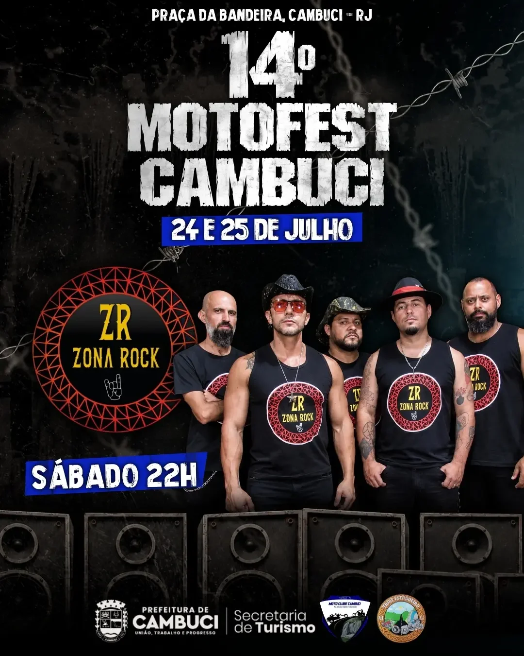 Zona Rock no Motofest Cambuci 2026 1 Zona Rock no Motofest Cambuci 2026 - Integrantes da Banda Zona Rock tocando clássicos no palco