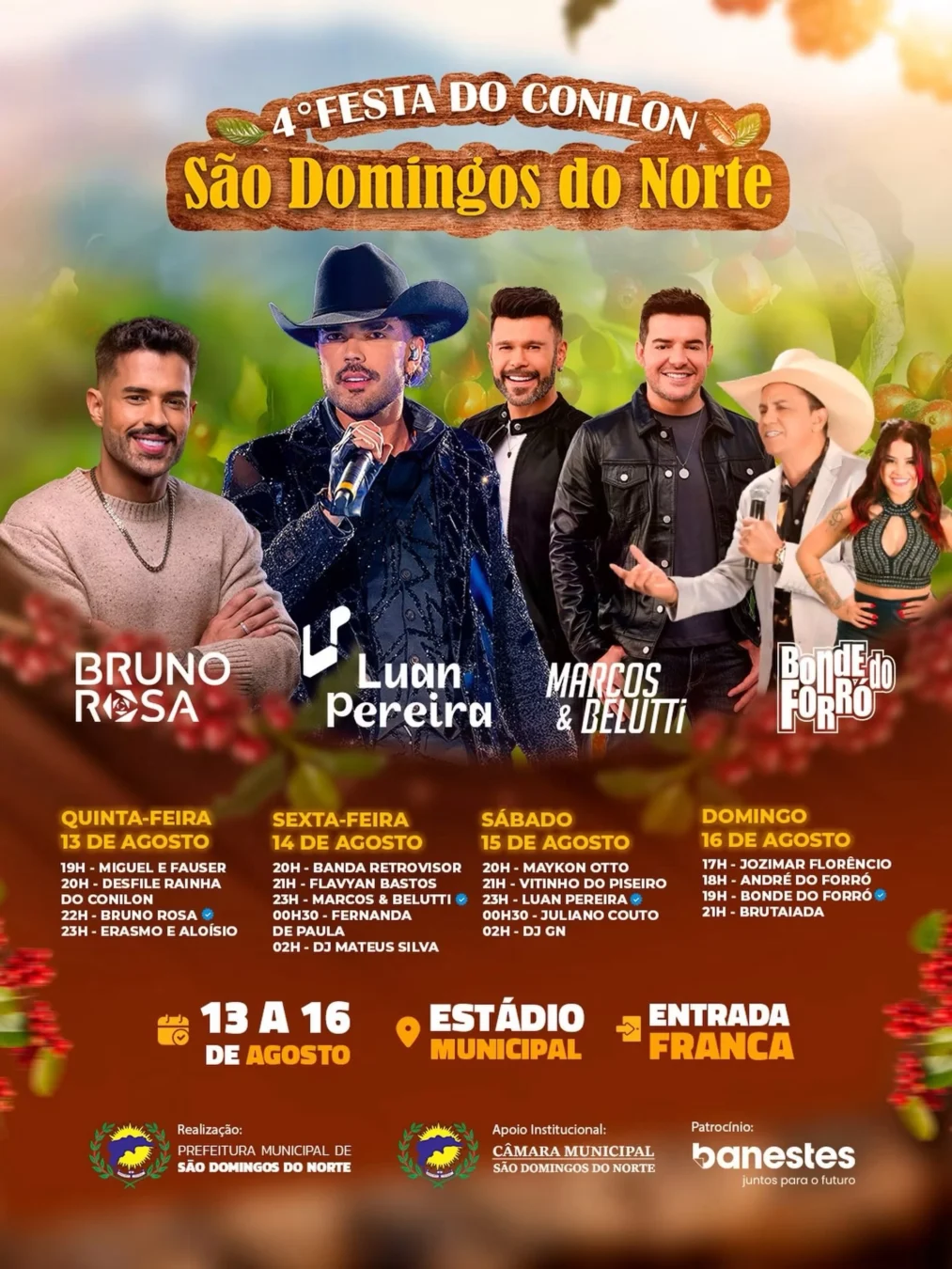 4ª Festa do Conilon em São Domingos do Norte (ES) 1 Cartaz da Festa do Conilon