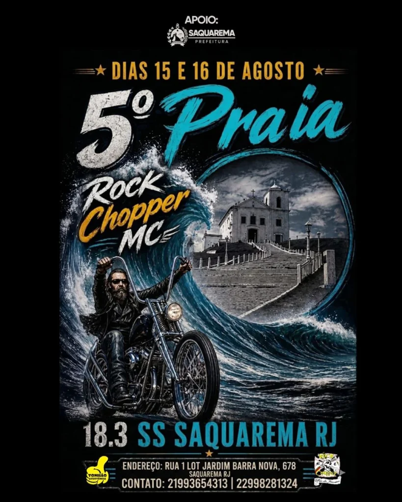 Histórico de Eventos 6 5º Praia Rock Chopper MC em Saquarema (RJ)