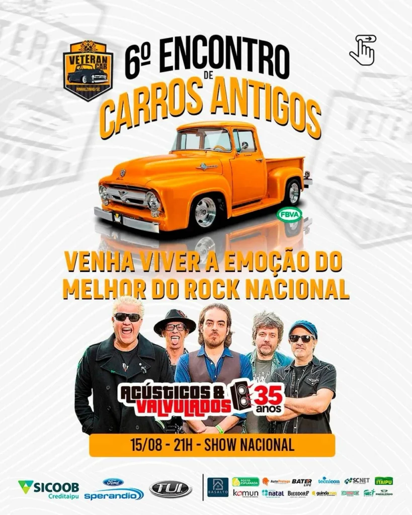 Histórico de Eventos 4 6º Encontro de Carros Antigos em Pinhalzinho SC