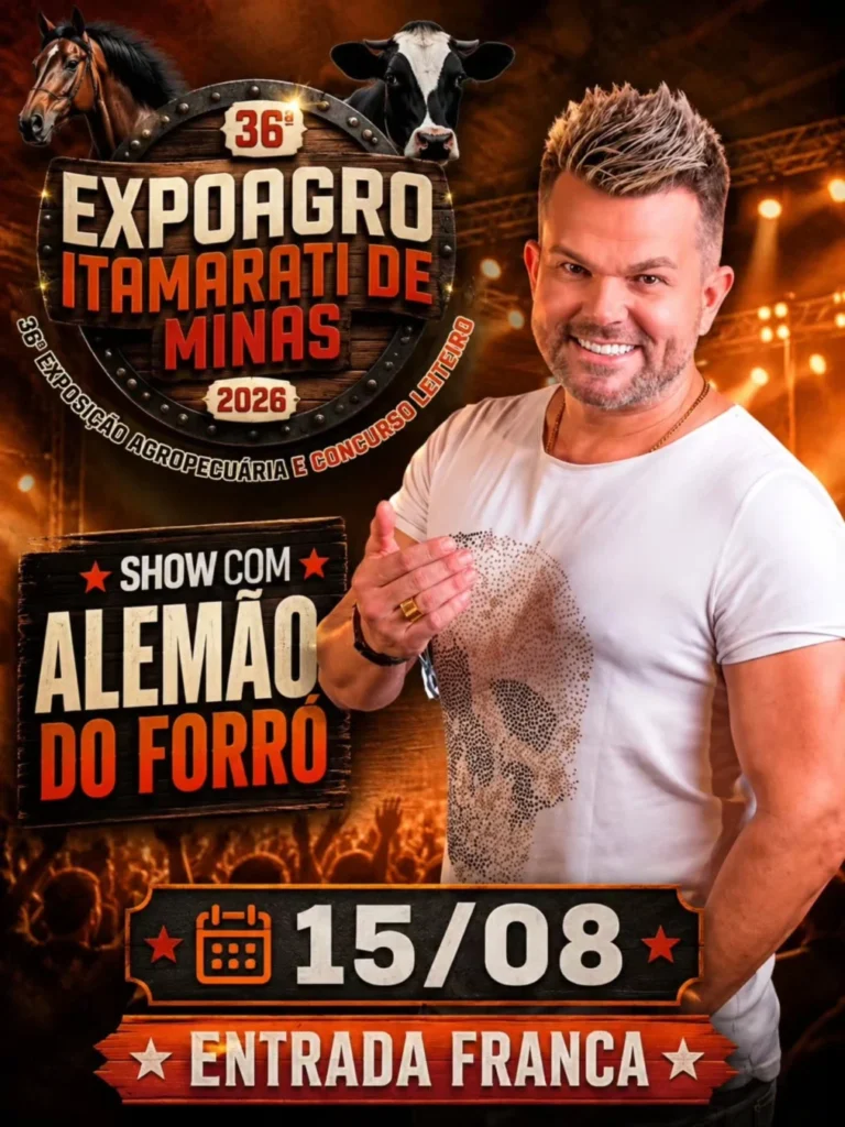 Histórico de Eventos 10 Alemão do Forró Itamarati de Minas 2026: Show na Expo