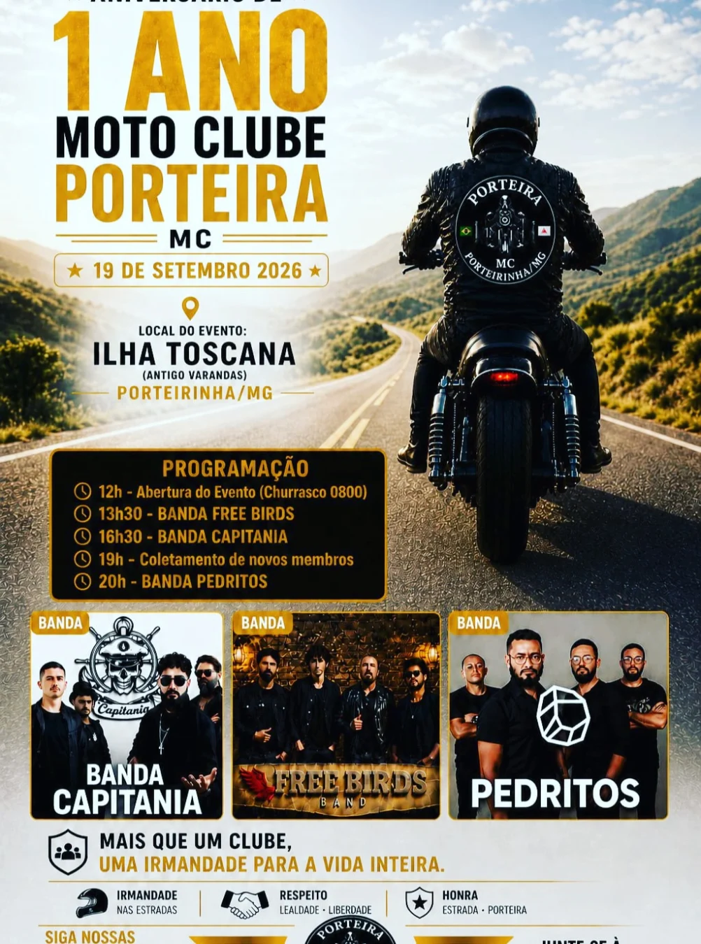 1º Aniversário do MC Porteira 2026 em Porteirinha