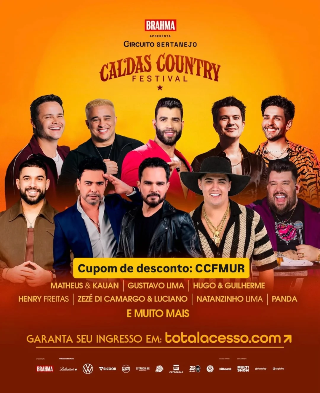 Caldas Country Festival 2026: Ingressos e Shows 1 Caldas Country Festival 2026 - Cartaz oficial do evento de música sertaneja em Caldas Novas