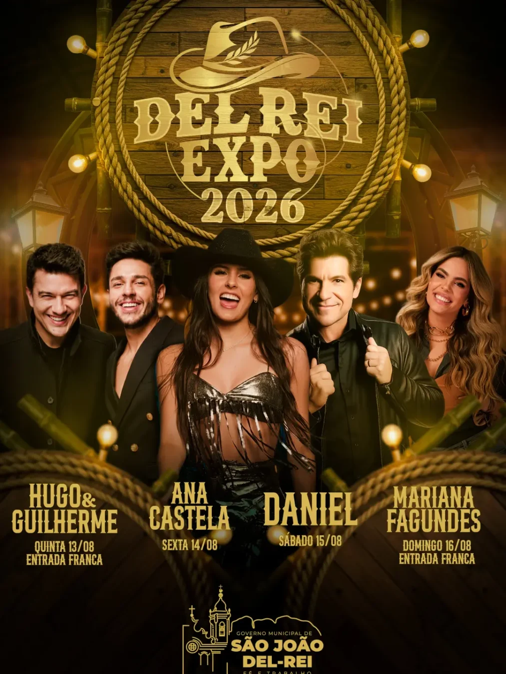 Del Rei Expo 2026: Shows, Programação e Ingressos 1 Cartaz oficial da Del Rei Expo 2026 com Ana Castela
