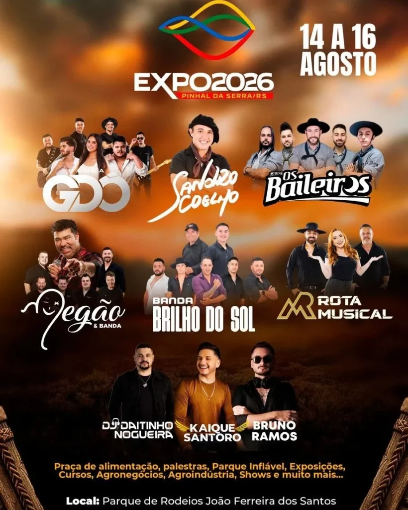 Expo Pinhal Pinhal da Serra 2026: Programação e Shows