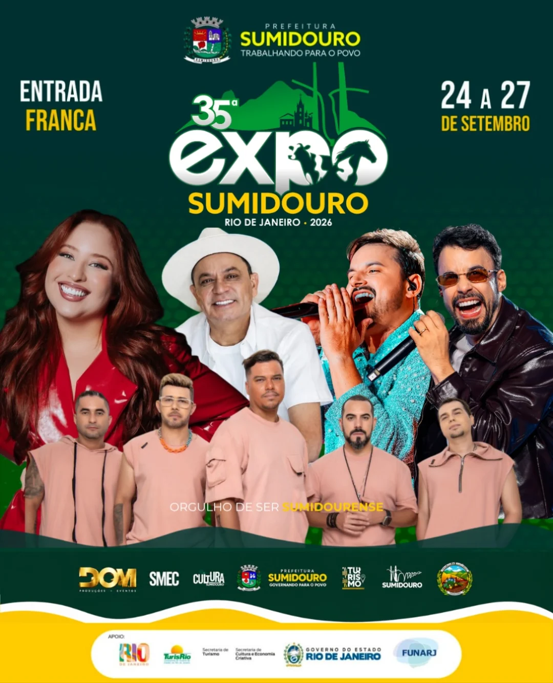 Expo Sumidouro 2026 - Cartaz oficial da 35ª edição da exposição com entrada franca