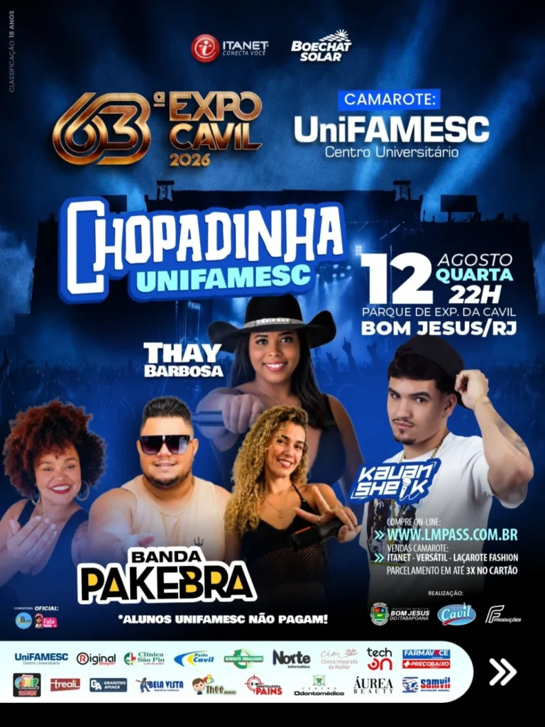 Histórico de Eventos 7 Expocavil 2026 Bom Jesus do Itabapoana: Camarote