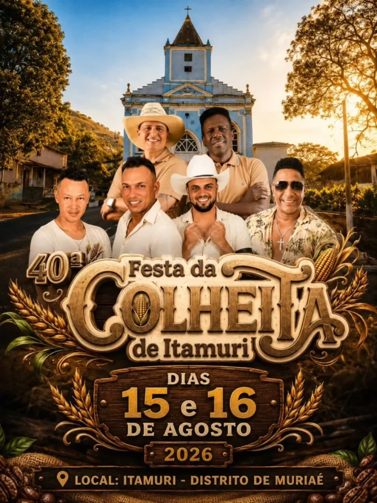 Histórico de Eventos 11 Festa da Colheita Itamuri Muriaé 2026: Shows e Tradição