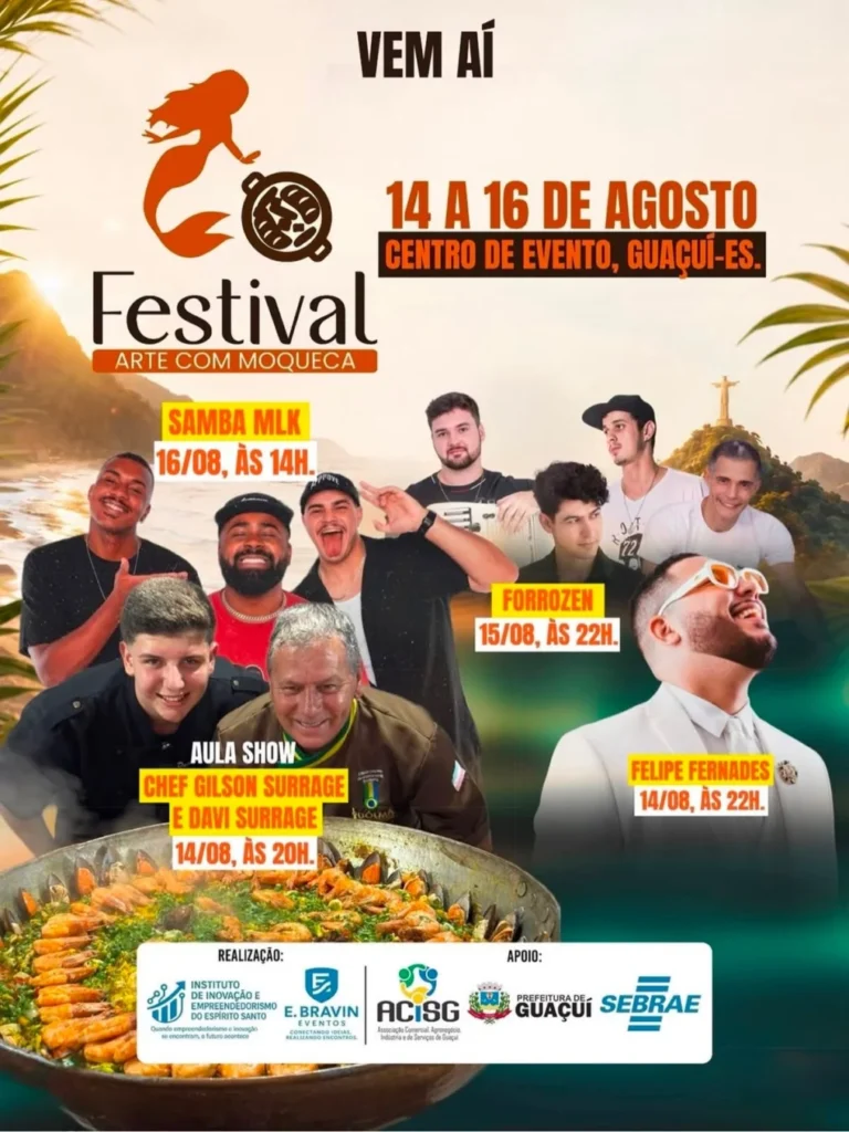 Festival Arte com Moqueca Guaçuí 2026: Programação