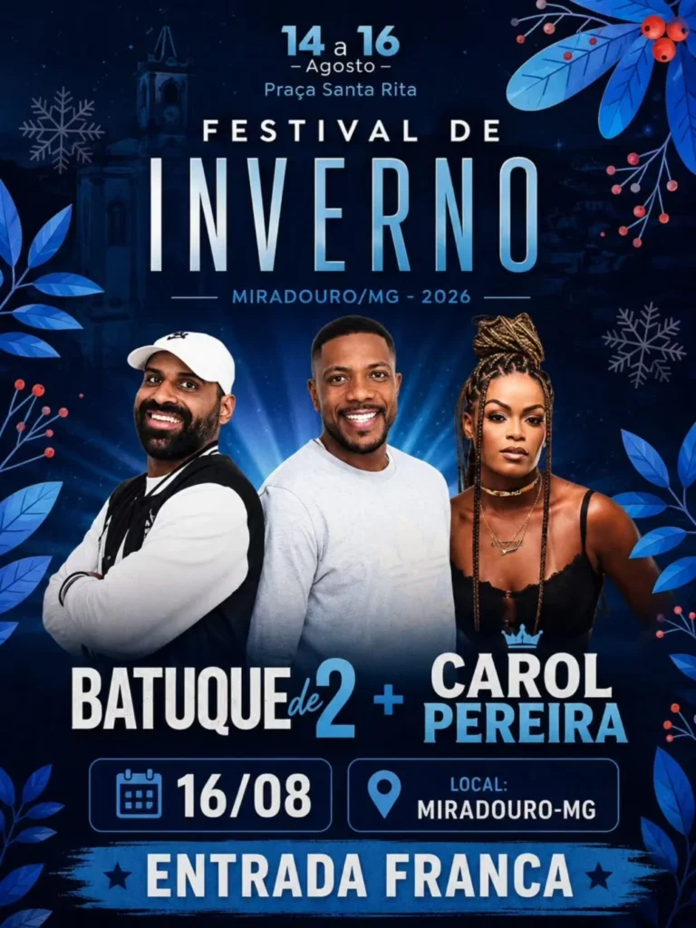 Festival de Inverno de Miradouro 2026: Shows Gratuitos
