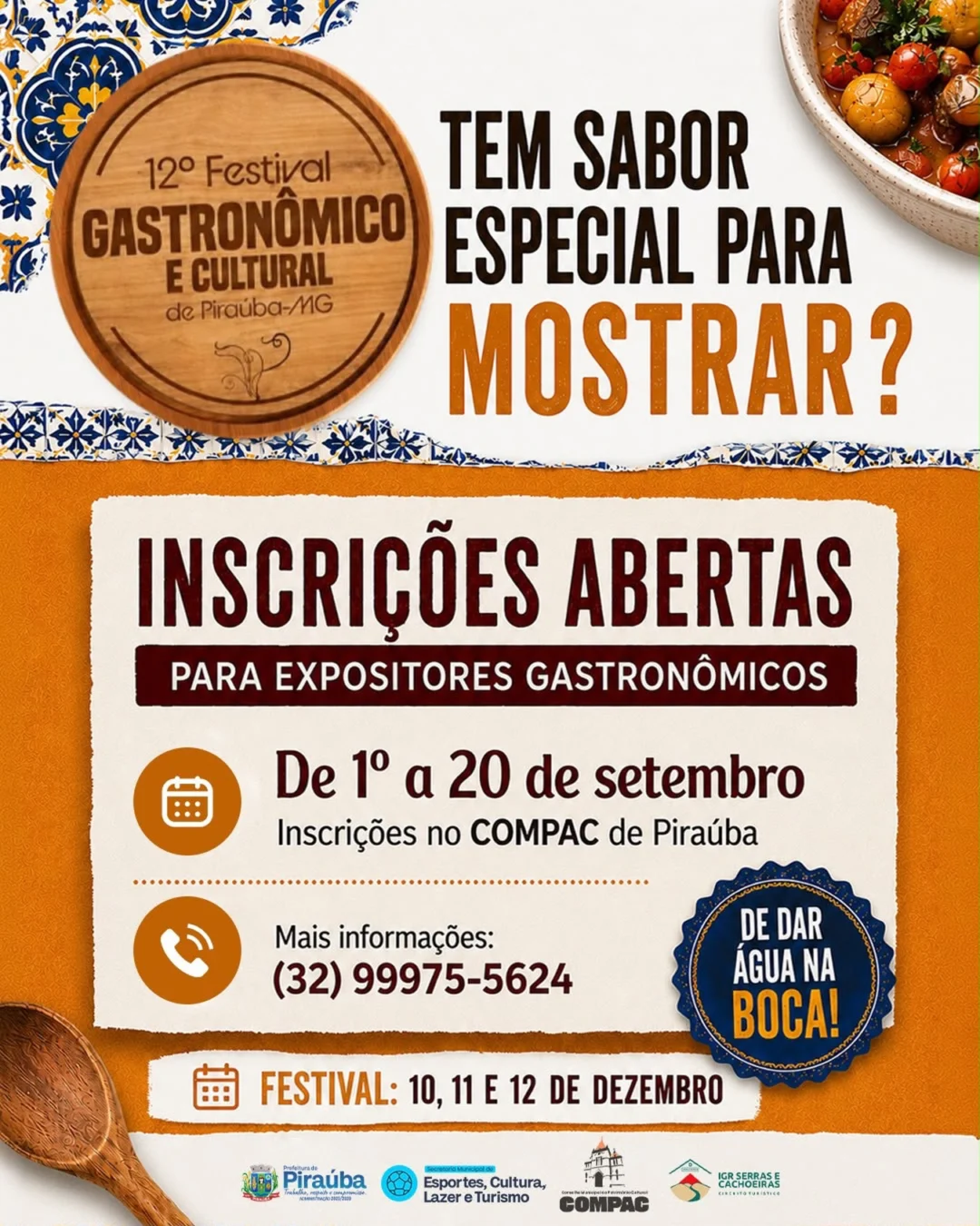Festival Gastronômico Piraúba 2026 - 12ª Edição