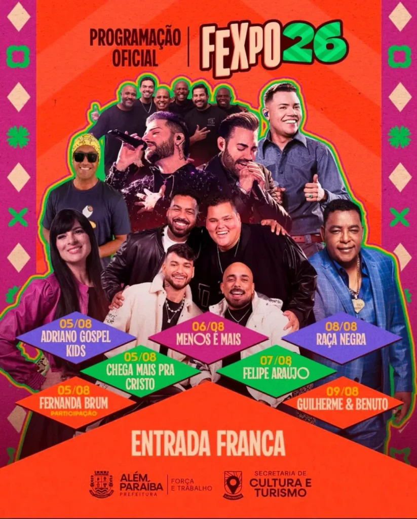 FEXPO 2026 Além Paraíba: Shows e Programação