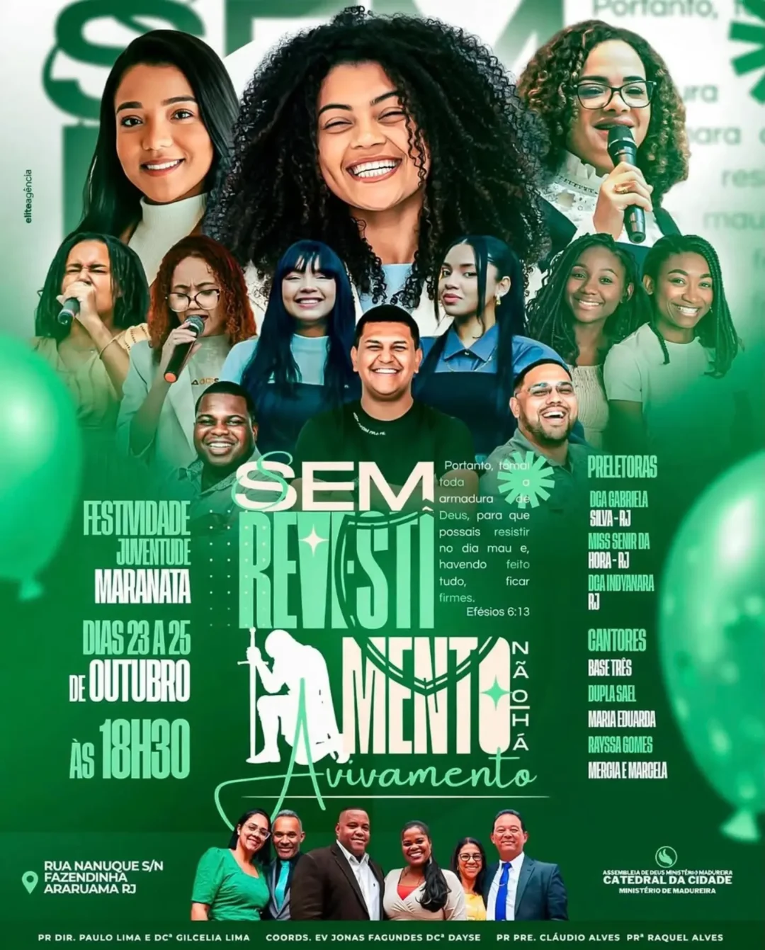 Juventude Maranata Araruama 2026 - Cartaz do congresso no bairro Fazendinha