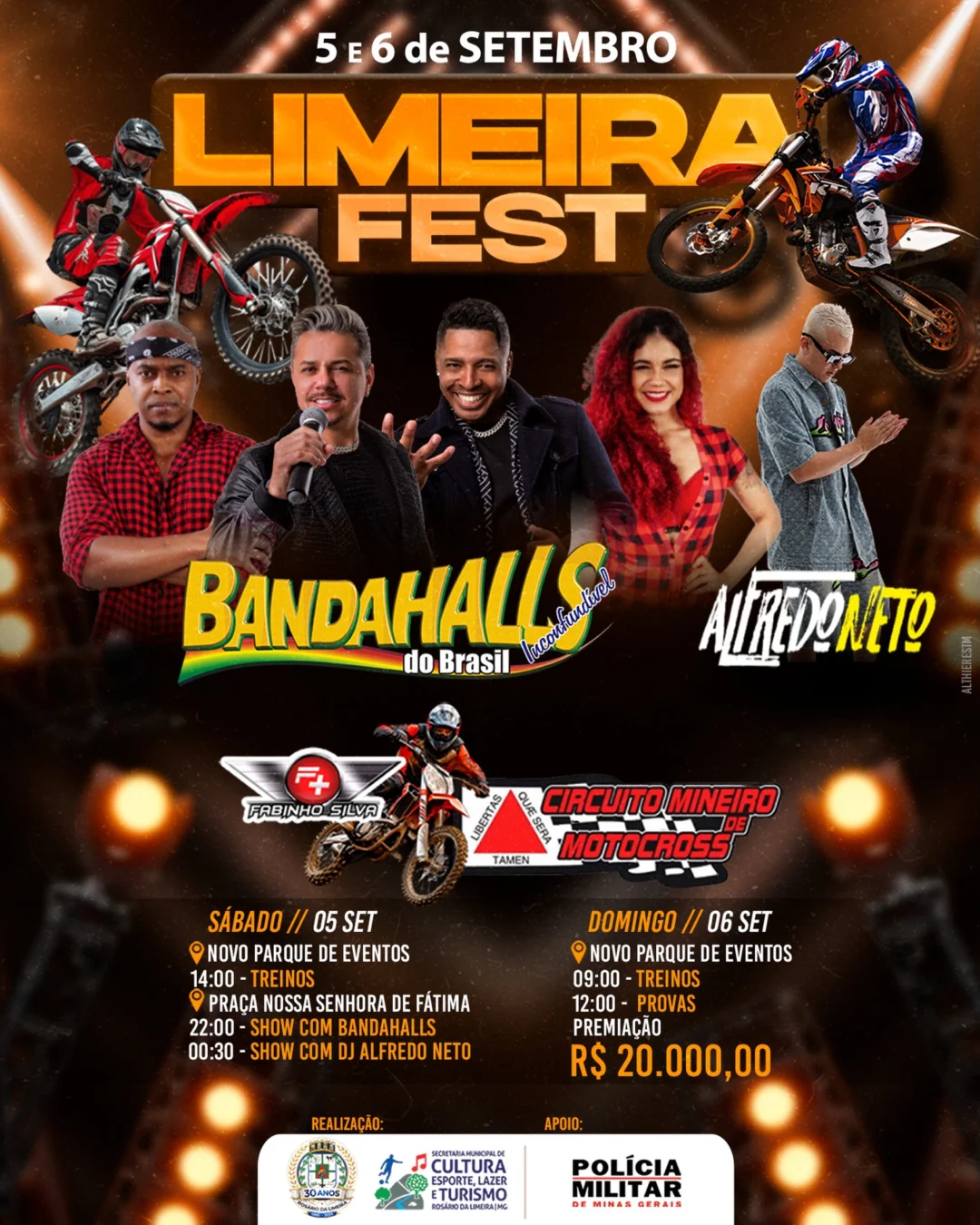 Limeira Fest 2026: Circuito Motocross 1 Limeira Fest 2026 - Cartaz oficial do Circuito Mineiro de Motocross