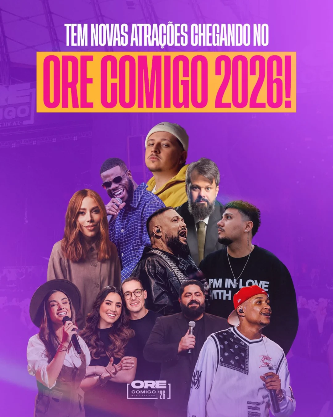 Ore Comigo BH 2026 - Cartaz oficial do festival gospel na Arena MRV