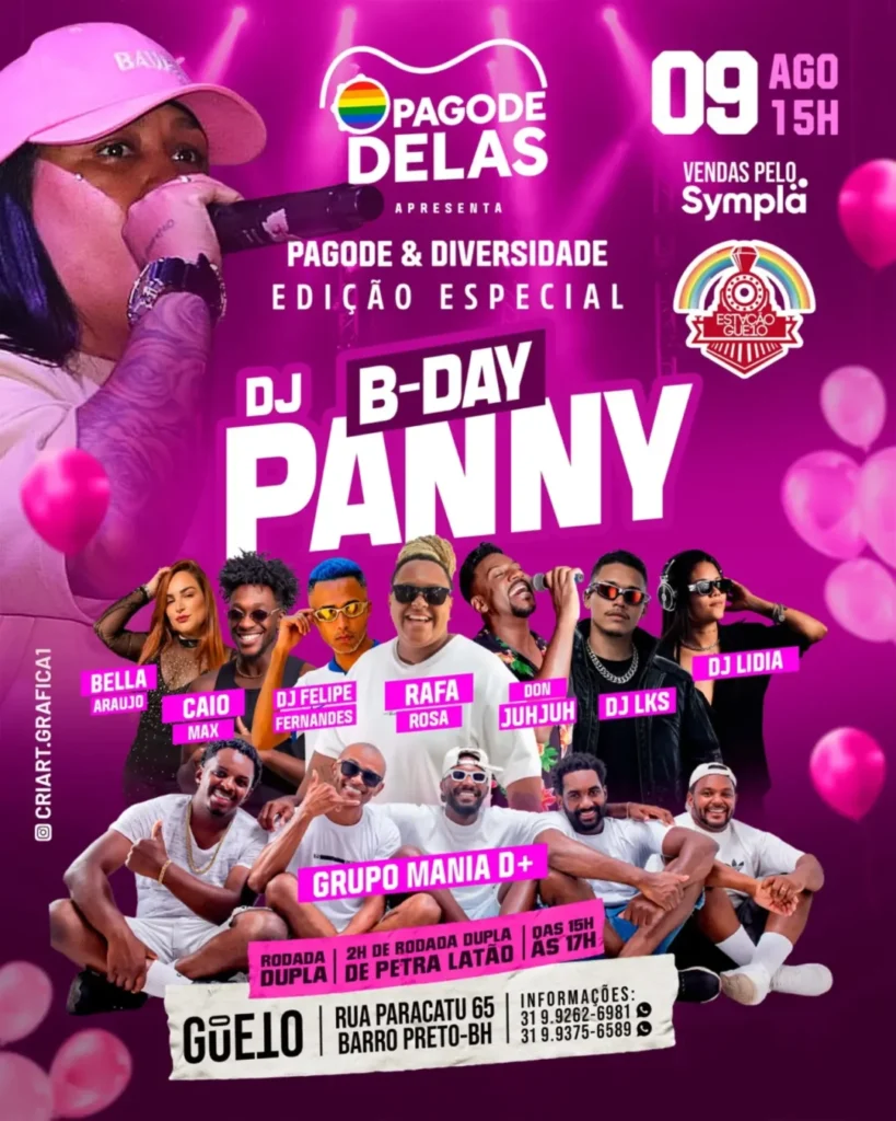 Pagode Delas Diversidade BH 2026: Festa na Estação Gueto
