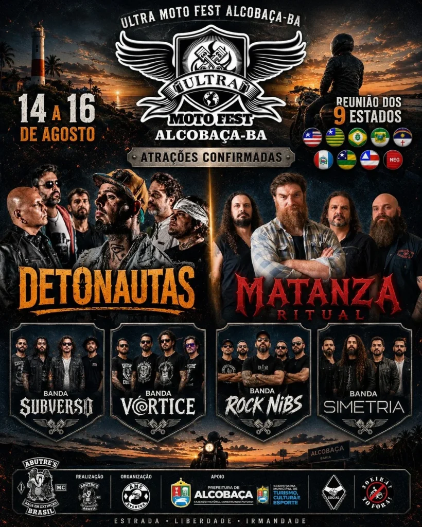 Ultra Moto Fest 2026 em Alcobaça (BA)
