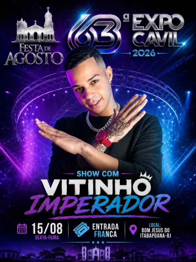Histórico de Eventos 9 Vitinho Imperador na Expo Cavil 2026: Show e Programação