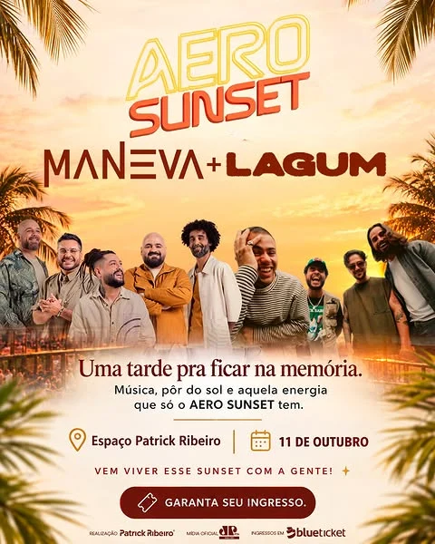 Histórico de Eventos 1 Aero Sunset Vitória 2026: Maneva e Lagum