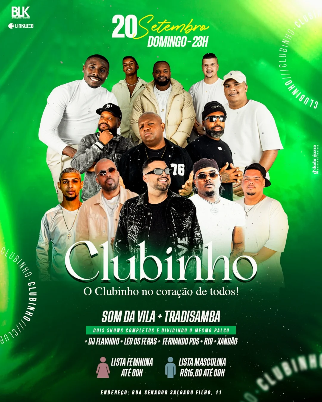 Clubinho em Campos 2026: Som da Vila e Tradisamba 1 Clubinho em Campos 2026 - Cartaz oficial do evento em Campos dos Goytacazes RJ