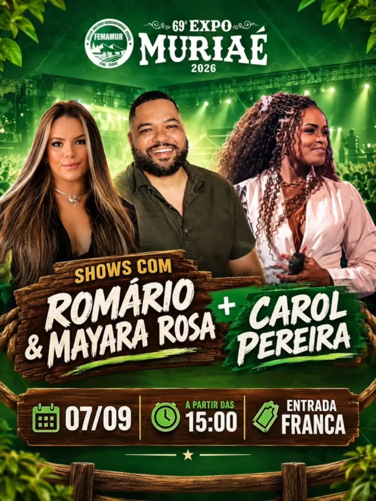 Encerramento Expo Muriaé 2026: Shows e Data