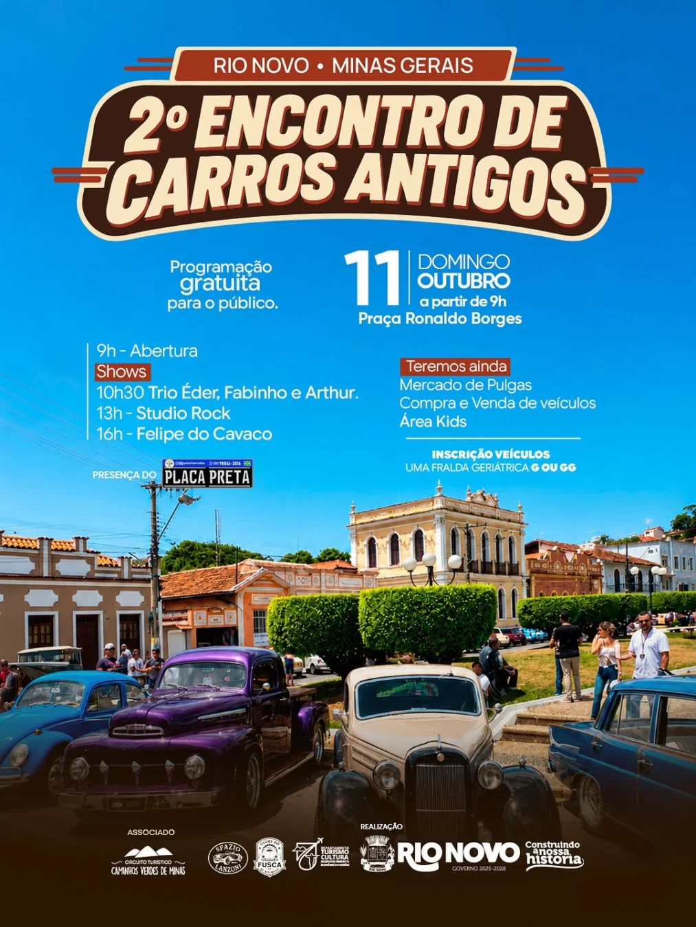 Encontro Carros Antigos Rio Novo 2026 - 2ª Edição