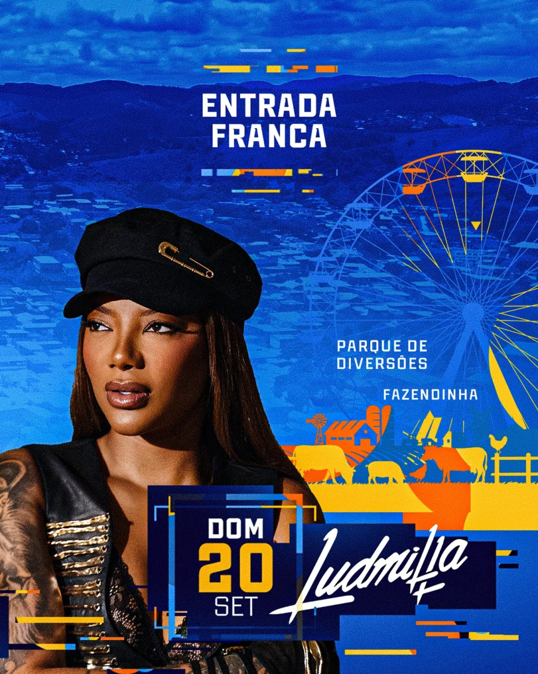 Expo Três Rios 2026 Show com Ludmilla 1 Expo Três Rios 2026 - Cartaz oficial do evento com apresentação da cantora Ludmilla no Parque de Exposições em Três Rios (RJ)
