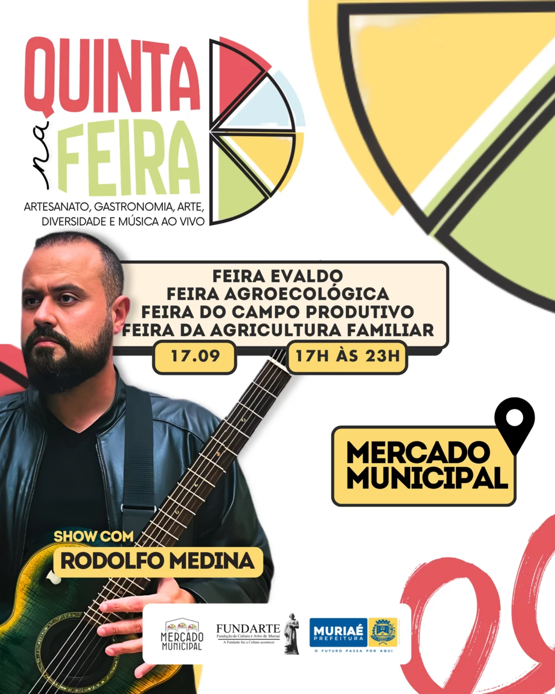 Feira Quinta-Feira Muriaé 2026 - Cartaz oficial da feira cultural no Mercado Municipal