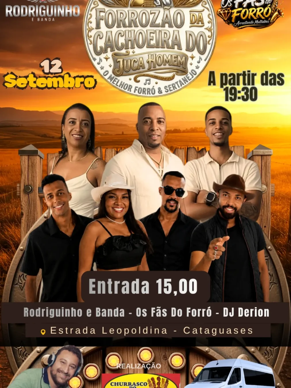 Forrozão da Cachoeira do Juca Homem 2026 - Leopoldina MG 1 Forrozão Cachoeira Juca Homem 2026 - Cartaz oficial do evento com Rodriguinho e Banda